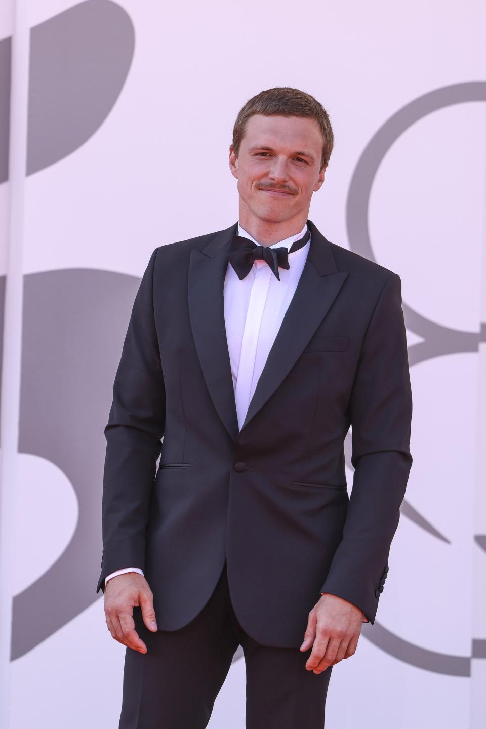 Tomasz Włosok poses for photographers upon arrival for the premiere of the film 'Green Border' during the 80th edition of the Venice Film Festival in Venice, Italy, on Tuesday, Sept. 5, 2023. (Photo by Vianney Le Caer/Invision/AP)