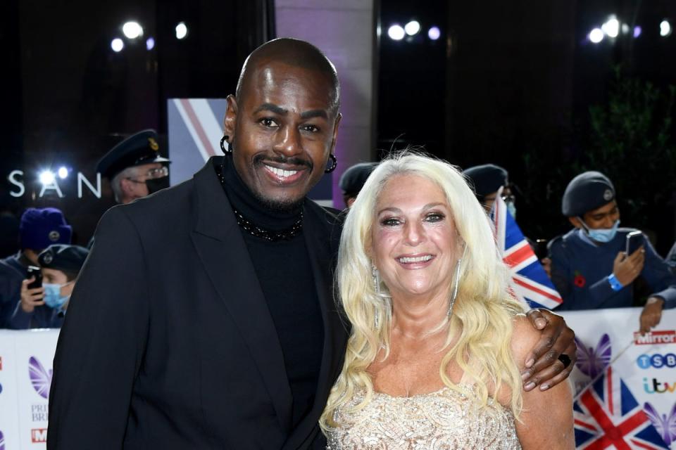 Vanessa Feltz pictured with Ben Ofoedu in happier times (Gareth Cattermole/Getty Images)