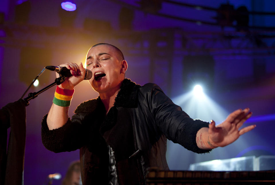 Sinead O'Connor performs at St John's Church in Hackney, east London, as part of the Little Noise Sessions in aid of Mencap.  