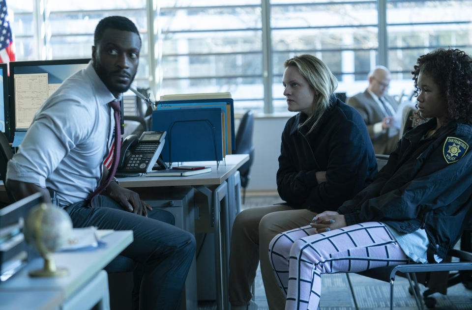 Aldis Hodge, Elizabeth Moss and Storm Reid in The Invisible Man (2020)