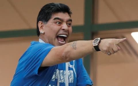 Diego Maradona points - Credit: REUTERS