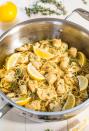 <p>Add some protein to your carbs with chicken.</p><p>Get the recipe from <a rel="nofollow noopener" href="http://www.averiecooks.com/2015/04/honey-lemon-chicken-with-angel-hair-pasta.html" target="_blank" data-ylk="slk:Averie Cooks;elm:context_link;itc:0;sec:content-canvas" class="link ">Averie Cooks</a>.</p>