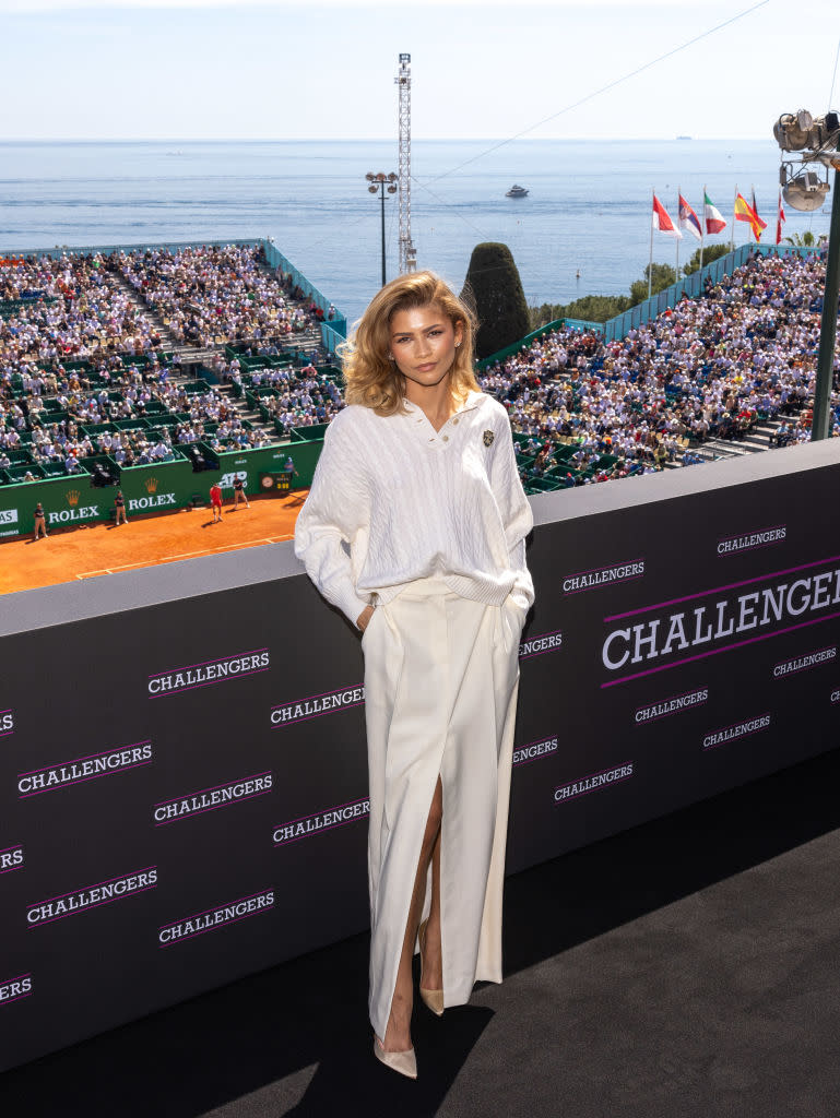 MONACO, MONACO - APRIL 13: Zendaya is photographed during the 'Challengers' photocall at the Rolex Monte-Carlo Masters on April 13, 2024 in Monaco, Monaco. 'Challengers' will be released in cinemas internationally from 24th April 2024. (Photo by Arnold Jerocki/Getty Images for Warner Bros Pictures) (Photo by Arnold Jerocki/Getty Images for Warner Bros Pictures)