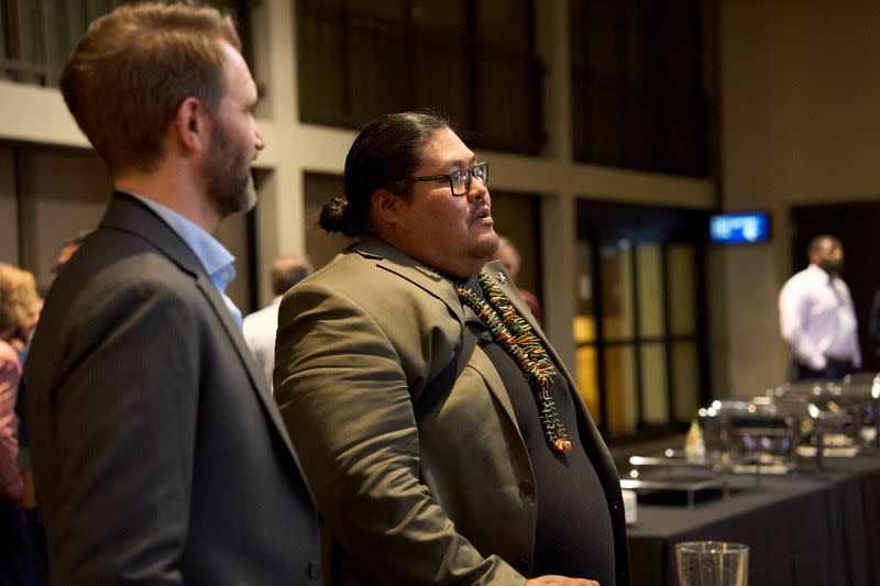 Brett Isaac, founder and co-CEO of Navajo Power, attends the first annual Tribal Energy Equity Summit in Saint Paul