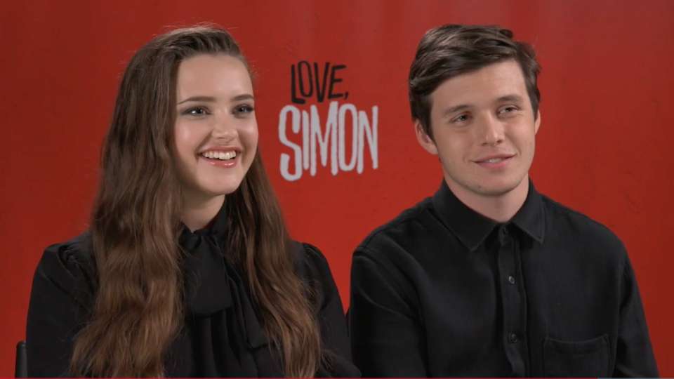 Katherine and Nick star together in the new film Love, Simon, exploring the love and coming out story of gay teen Simon Spier, played by Nick. Source: Supplied