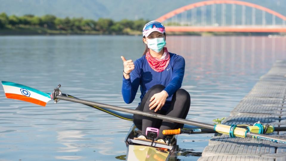 東奧划船選手黃義婷冬山河做衝刺練習。（圖／翻攝自林姿妙臉書）