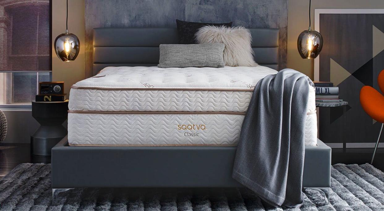 <p><a href="https://go.redirectingat.com?id=74968X1596630&url=https%3A%2F%2Fwww.saatva.com%2Fmattresses%2Fsaatva-classic&sref=https%3A%2F%2F" rel="nofollow noopener" target="_blank" data-ylk="slk:Shop Now;elm:context_link;itc:0;sec:content-canvas" class="link rapid-noclick-resp">Shop Now</a></p><p>Classic Mattress</p><p>saatva.com</p><p>$1695.00</p>