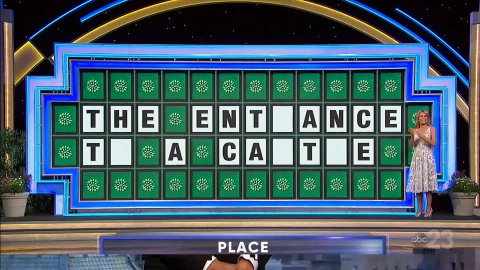 Kim Weisenberg missed a golden opportunity to solve this Wheel of Fortune puzzle, but the Boynton Beach resident still walked away a big winner on the show.