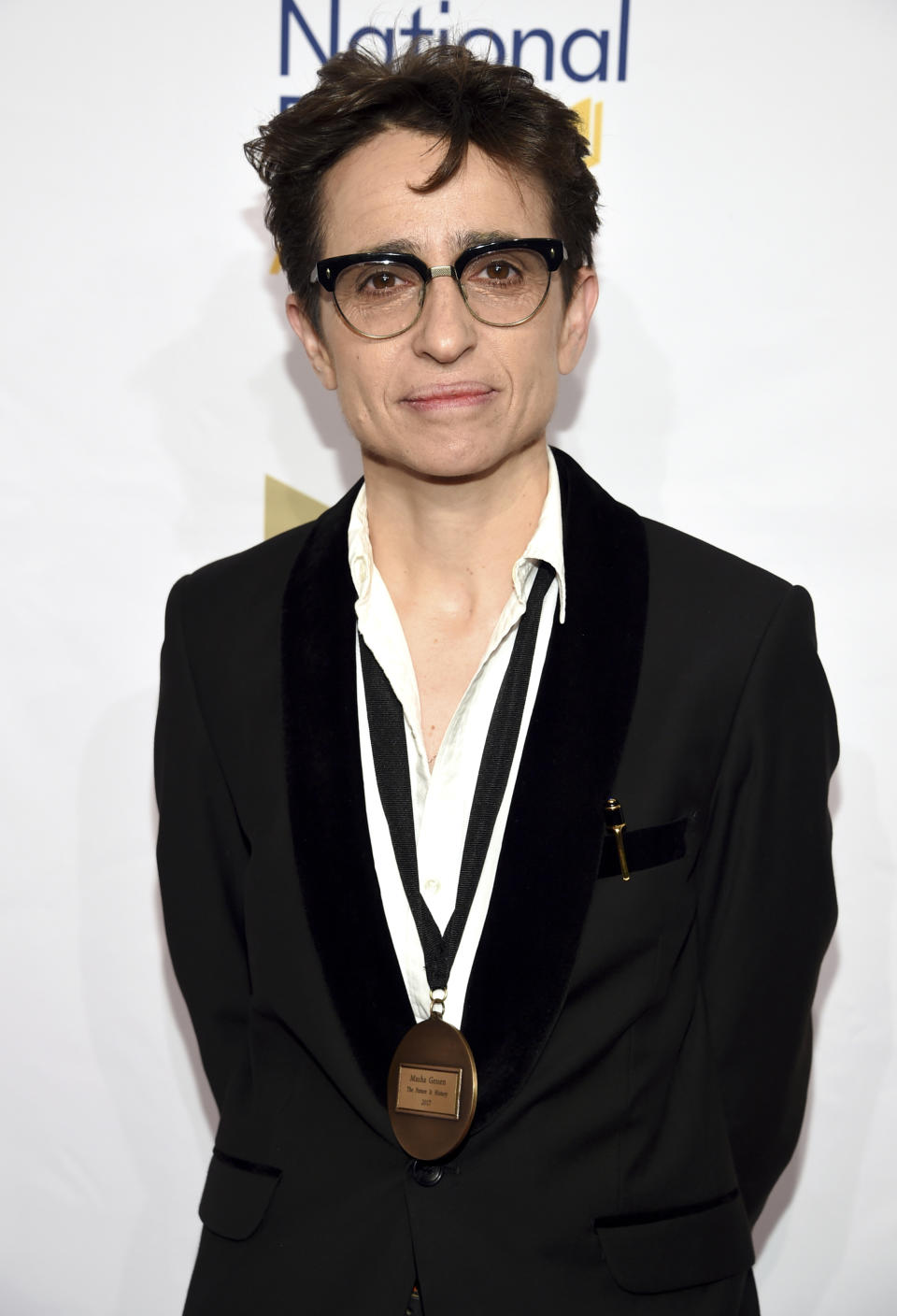 FILE - Masha Gessen attends the 68th National Book Awards Ceremony and Benefit Dinner at Cipriani Wall Street on Nov. 15, 2017, in New York. Russian police has put Masha Gessen, a prominent Russian-American journalist, on a wanted list after opening a criminal case against them on the charges of spreading false information about the Russian army. It is the latest step in in an unrelenting crackdown against dissent in Russia that has intensified manifold after the Kremlin invaded Ukraine more than 21 months ago (Photo by Evan Agostini/Invision/AP, File)