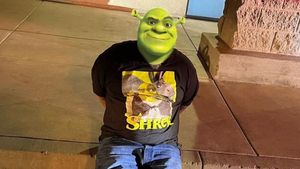 Oder, wenn es gerade so passend ist, der Kopf von Shrek. (Bild: Murrieta Police Department)