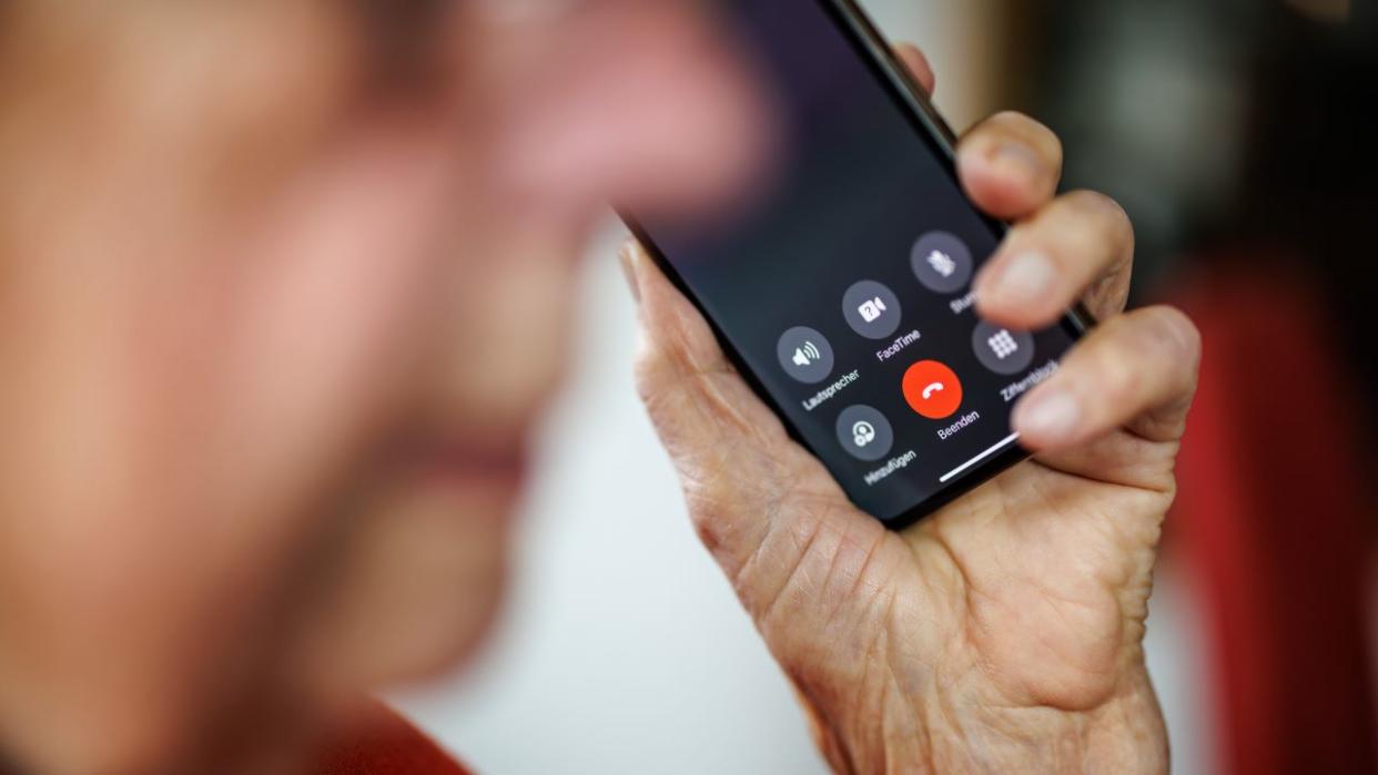 Elderly Person Phone Call
