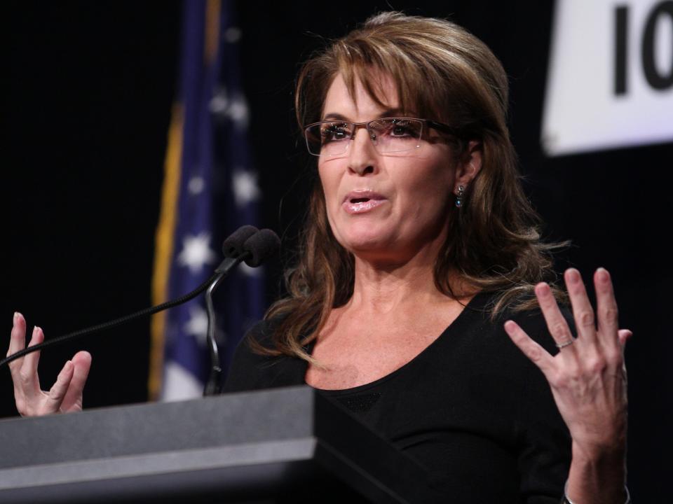 Sarah Palin speaks at an event