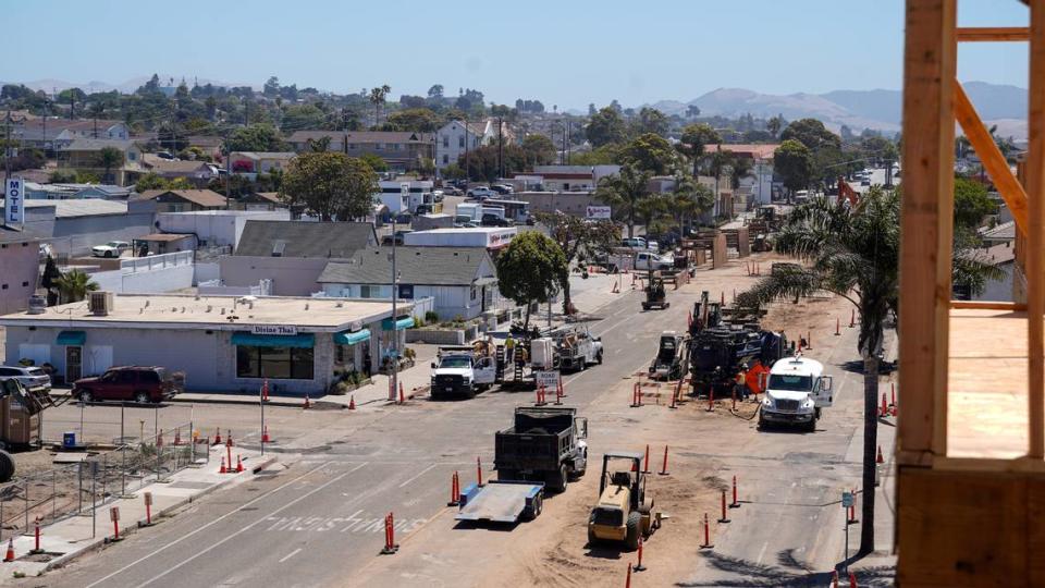 Developer Coastal Community Builders broke ground on “Encore,” a 59-unit mixed-use condo complex on West Grand Avenue Thursday, June 27, 2024. The project is located at the end of streetscape improvements currently in progress starting at the intersection of West Grand Avenue and 4th Street.