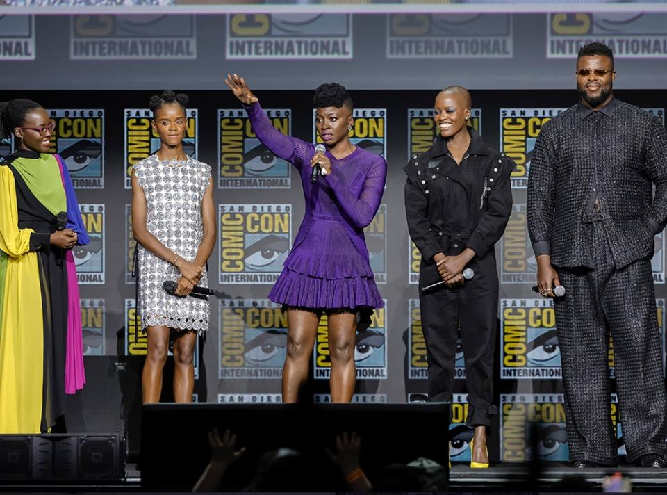 Lupita Nyong'o, Letitia Wright, Danai Gurira, Florence Kasumba, and Winston Duke, Comic-Con 2022, Star Sightings