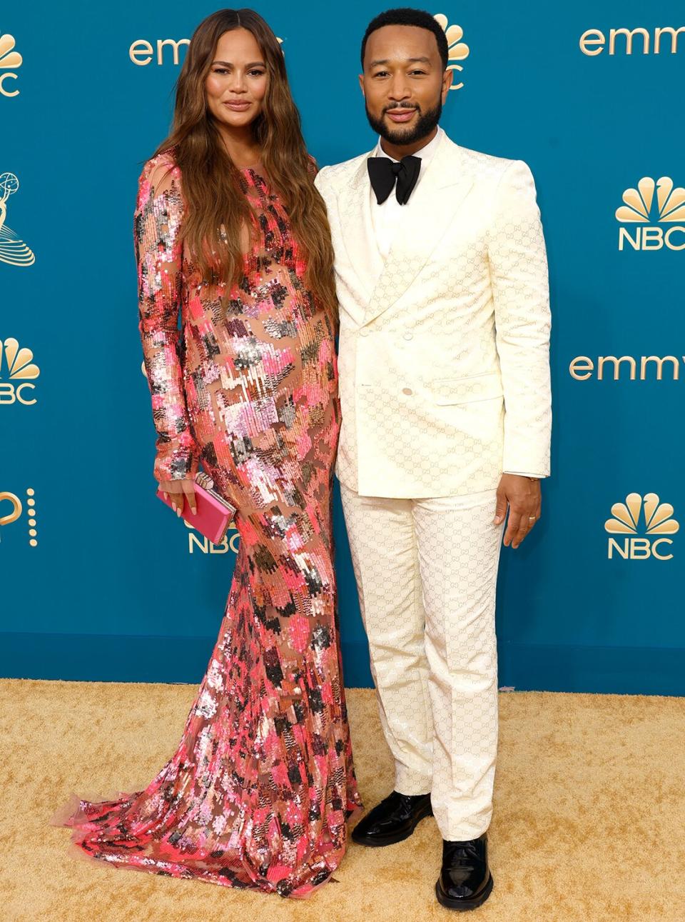 Chrissy Teigen and John Legend attend the 74th Primetime Emmys at Microsoft Theater on September 12, 2022 in Los Angeles, California.