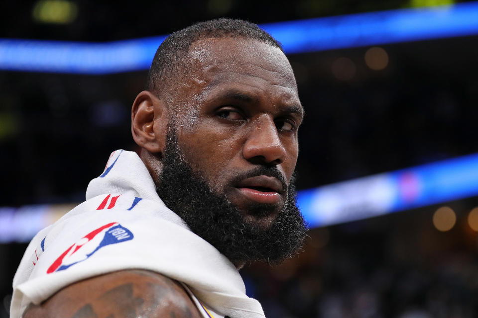 LeBron James isn't interested in creating a feud off the court during the Lakers' series against the Grizzlies. (Photo by Justin Ford/Getty Images)