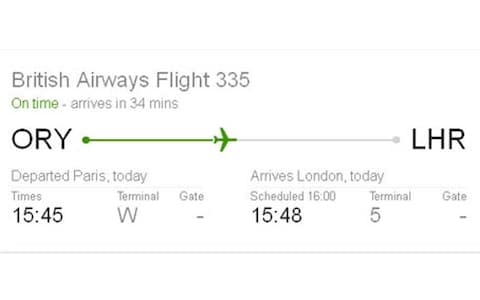 Google flight check - Credit: Google