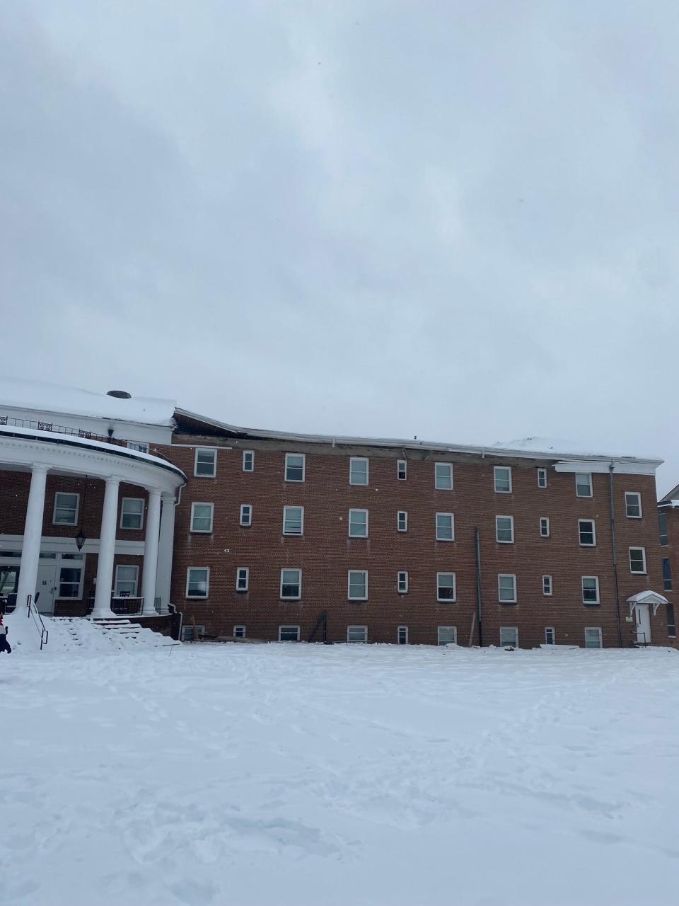Jones Hall at Brevard College had a partial roof collapse Jan. 16, causing the evacuation of dozens of students.