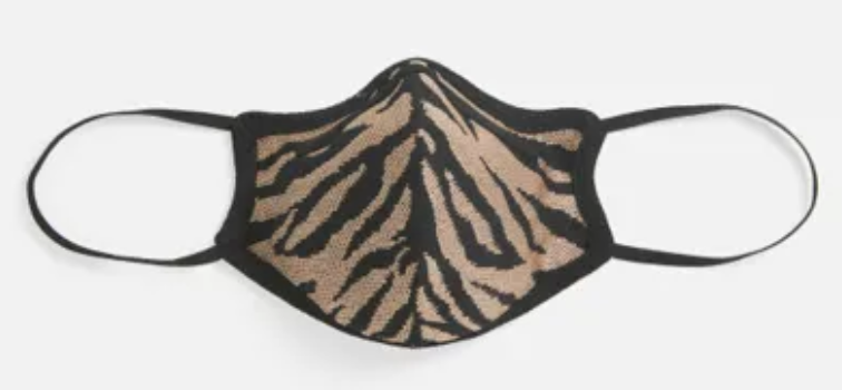 Camel Scilla Minerva Animal Print Care Mask. (Photo: St. John Knits)