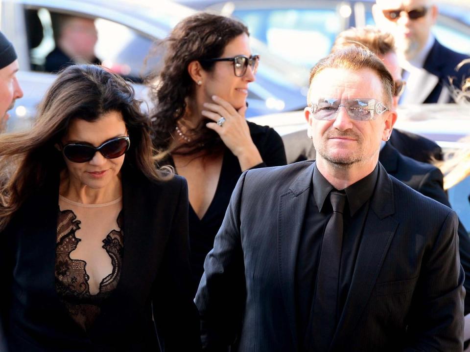 U2 singer Bono (right) with his wife Ali Hewson (AP)