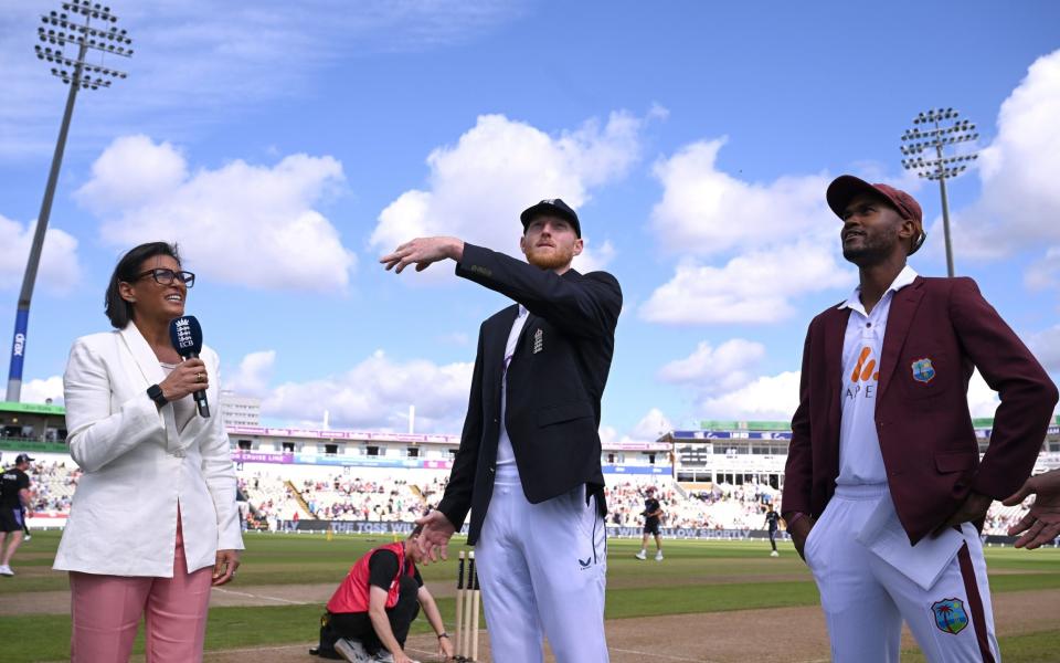 Kraigg Brathwaite calls correctly at the toss