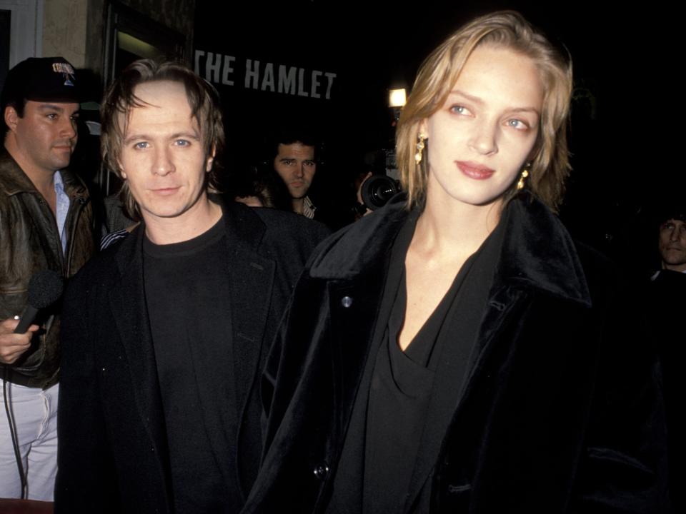 Uma Thurman and Gary Oldman at the Bruin Theater in Westwood, California in 1992.