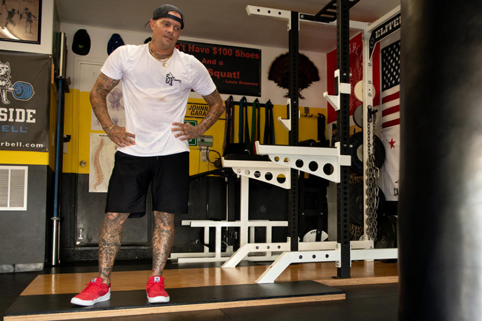 Ryan Sheckler working out in the Etnies Estrella. - Credit: Courtesy of Etnies