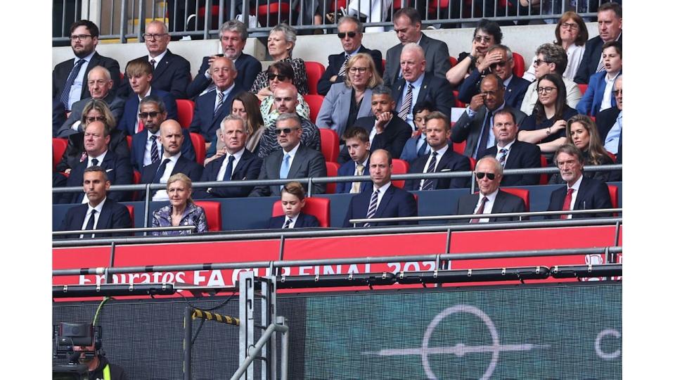 Prince William and his son Prince George during the Emirates FA Cup Final match 