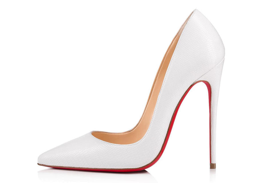 Christian Louboutin’s So Kate pump in white.