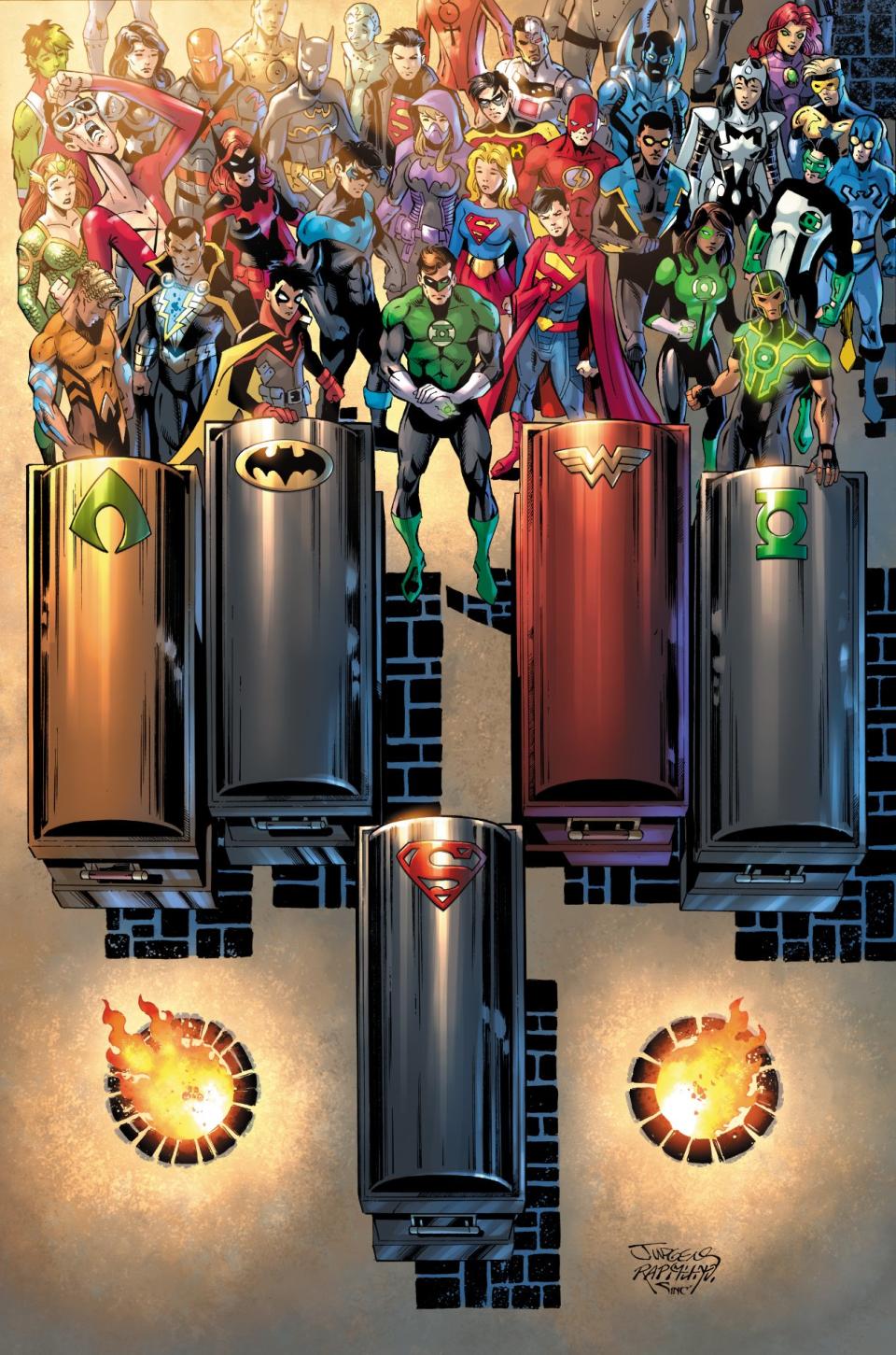 Dan Jurgens variant cover for Justice Leage #75.