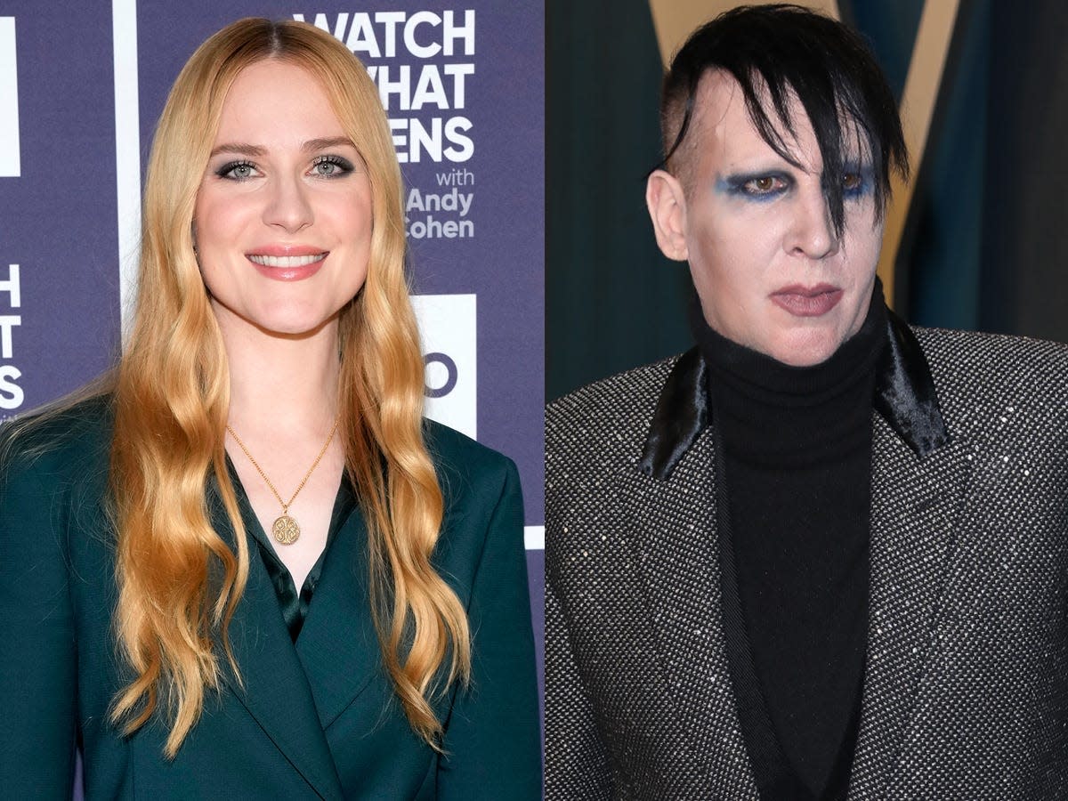 Evan Rachel Wood and Marilyn Manson.