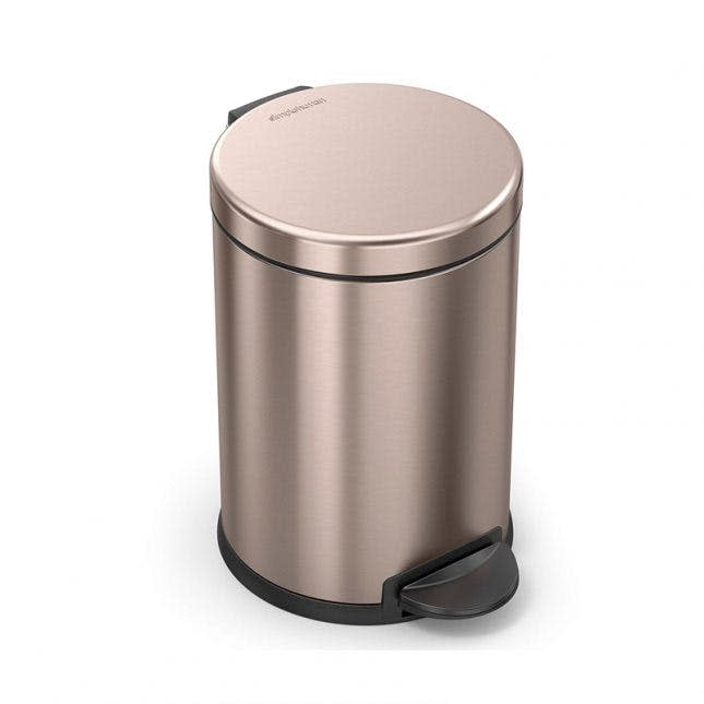 simplehuman rose gold trash can