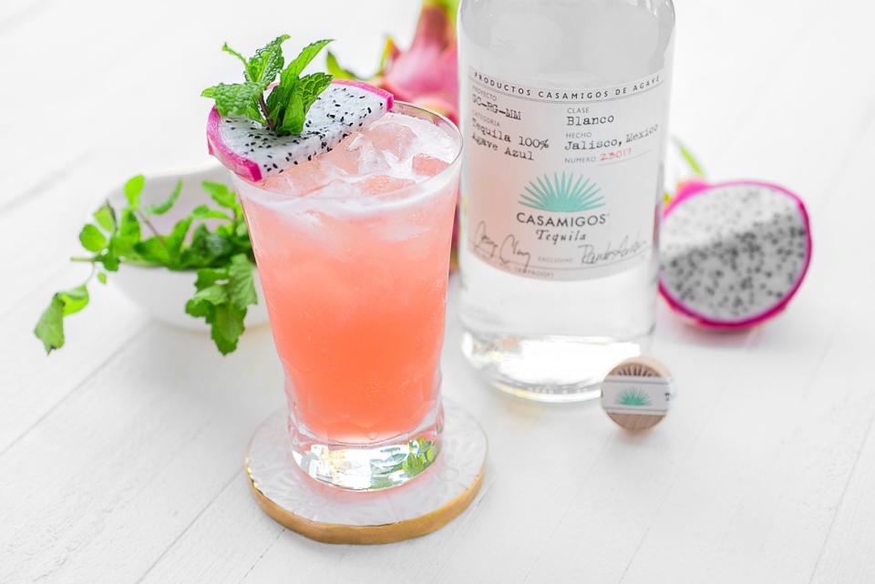 PHOTO: A Cinco de Mayo cocktail, Pink Dragon tequila cocktail with rose water and strawberries. (Casamigos )