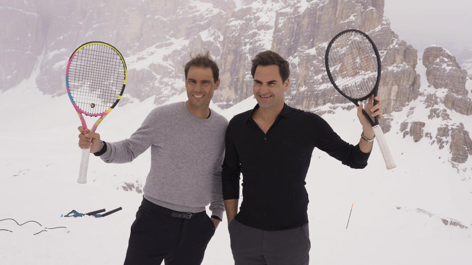 Rafael Nadal and Roger Federer never leave home without their rackets.