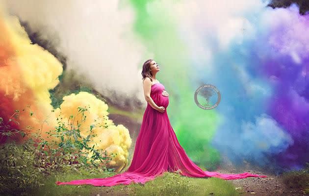 After six miscarriages, Jessica wanted to celebrate falling pregnant with an incredible photoshoot. Photo: Facebook/fromlabortolove