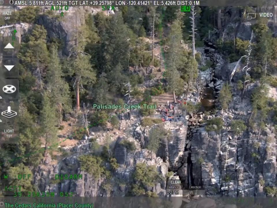 Placer County Sherriff’s Office located the hikers using a helicopter (Placer County Sherriff’s Office)