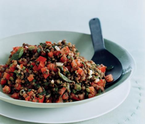 Lentil Salad with Tomato and Dill, Gourmet/Yanes, Romulo A