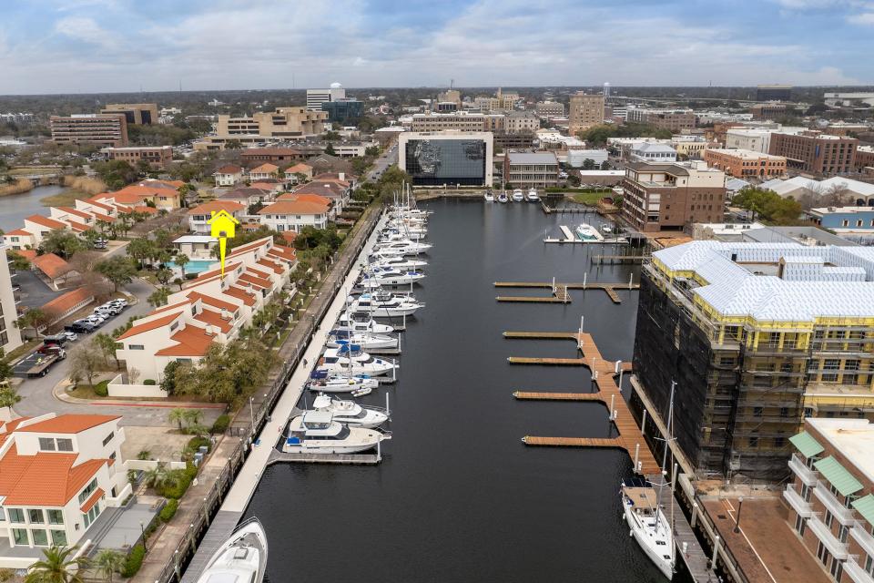 8 Port Royal Way is on the downtown waterfront, steps from Palafox Street.