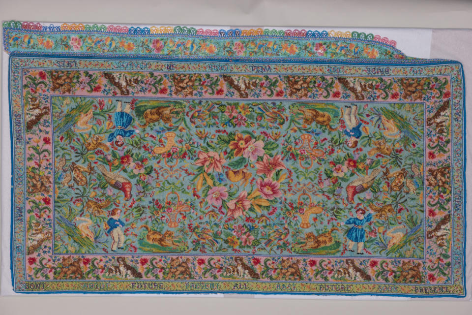 Panel, probably a table cover. Image courtesy of Dr Roger and Mrs Betty Mariet.