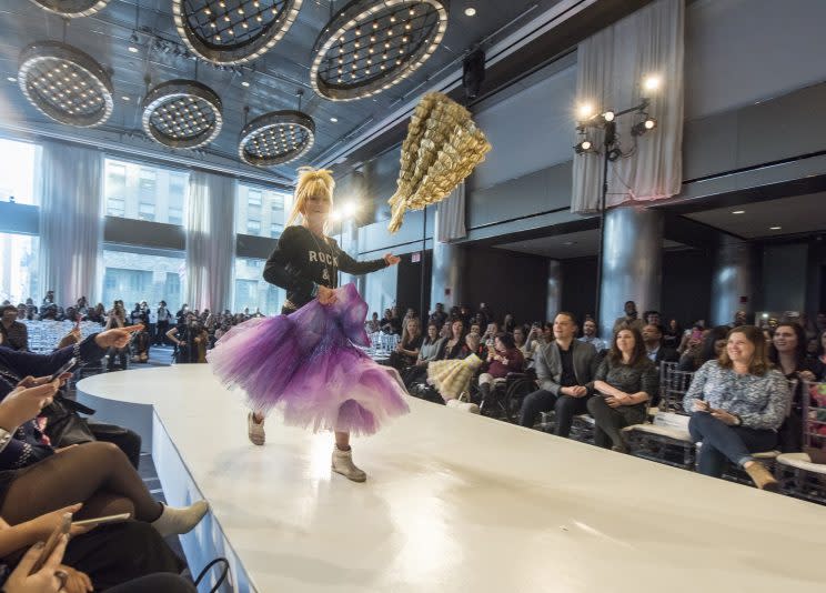 Designer Betsey Johnson partnered with TLC and Macy’s to give 100 students from New York prom outfits. (Photo courtesy Discovery Communications)