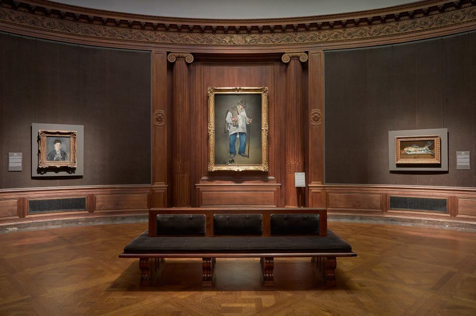 Installation view of Manet: Three Paintings from the Norton Simon Museum.