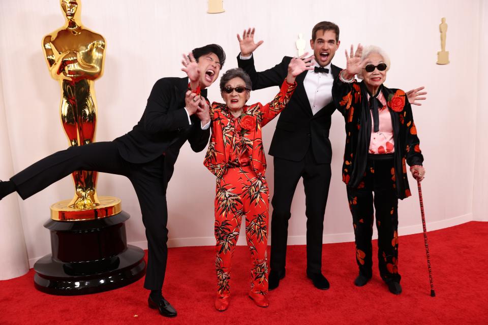 Năi Nai & Wài Pó’s Sean Wang, Chang Li Hua, Sam Davis, and Yi Yan Fuei on the Oscars carpet.