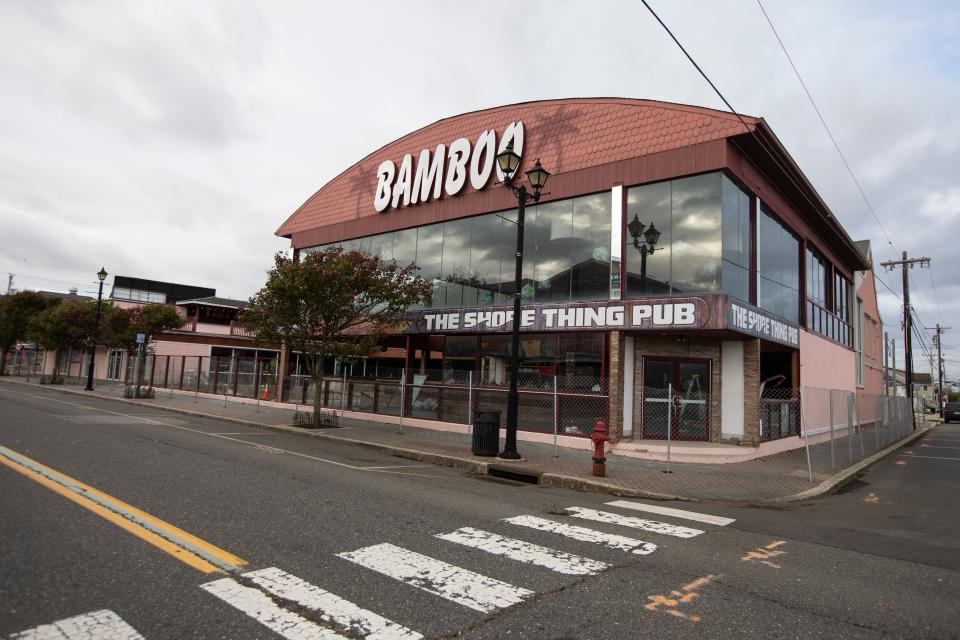 The Bamboo Bar, a local club where many people including the cast of MTV's Jersey Shore frequently hung out and partied, is demolished. It will be replaced with condos and retail stores as the Boulevard is redeveloped.                                                                                      Seaside Heights, NJFriday, October 29, 2021  