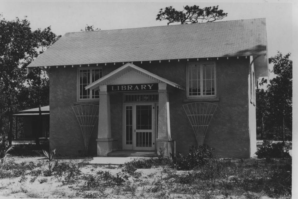 Melbourne's first library building, built in 1924, stood at the corner of Palmetto Ave. and Waverly Place.