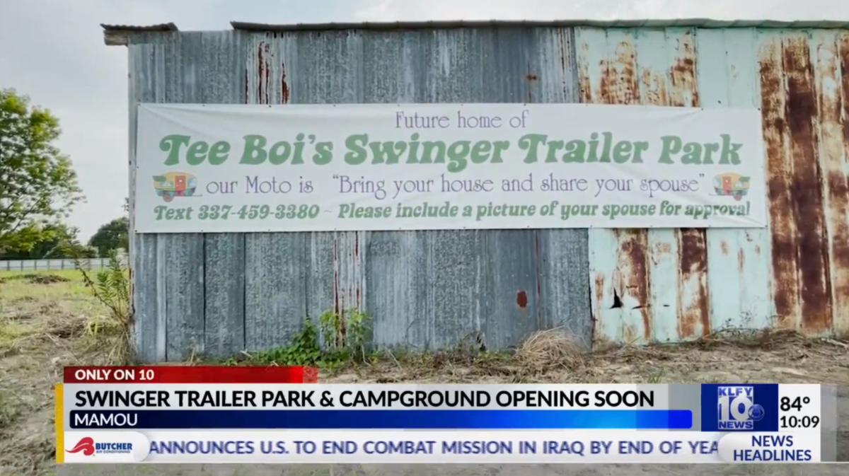 Trailer park for swingers says Bring your house, share your spouse