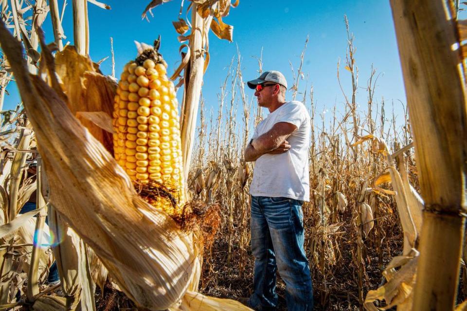 Farmer Brett Oelke is taking part in a voluntary LEMA program which puts limits on how much water he can extract from the Aquifer over a number of years.