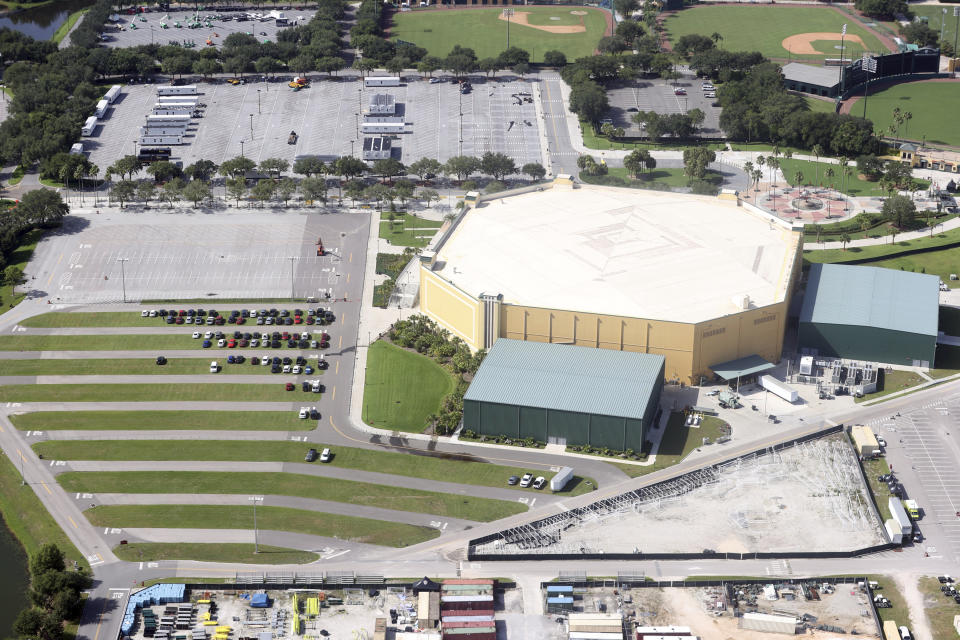 ORLANDO, FL - JULY 4: ESPN's Wide World of Sports Complex located within the Disney Complex is continuing to prepare all around the venue as The NBA is less than a week away from their move into the bubble of Orlando. With tight security at entrances to lots of infrastructure showing up on site all around the complex on July 4, 2020 In Orlando, Florida. Credit: mpi34/MediaPunch /IPX