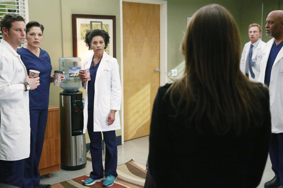 GREY’S ANATOMY, Season Eleven – “She’s Leaving Home” – We see how Meredith and the doctors cope after they learn the news of Derek’s death. Meanwhile, April makes a shocking decision that Jackson cannot understand, and Bailey and Ben argue over their future.