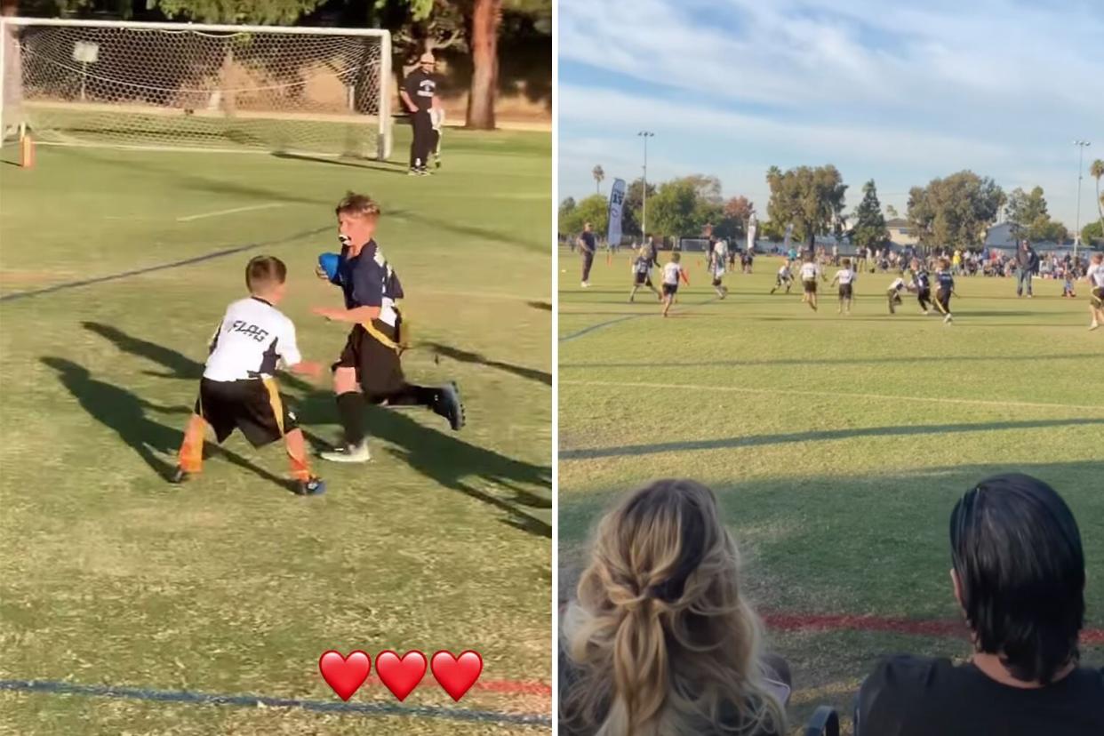 Christina Hall Celebrates Brayden's Football Touchdown and Shares Sweet Photo of Him from Filming