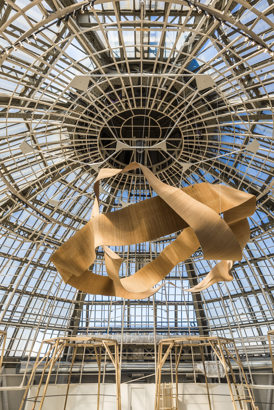 An installation by Atelier Laps under the Binet cupola at the Printemps flagship on Boulevard Haussmann in Paris. - Credit: Romain Ricard/Courtesy of Printemps